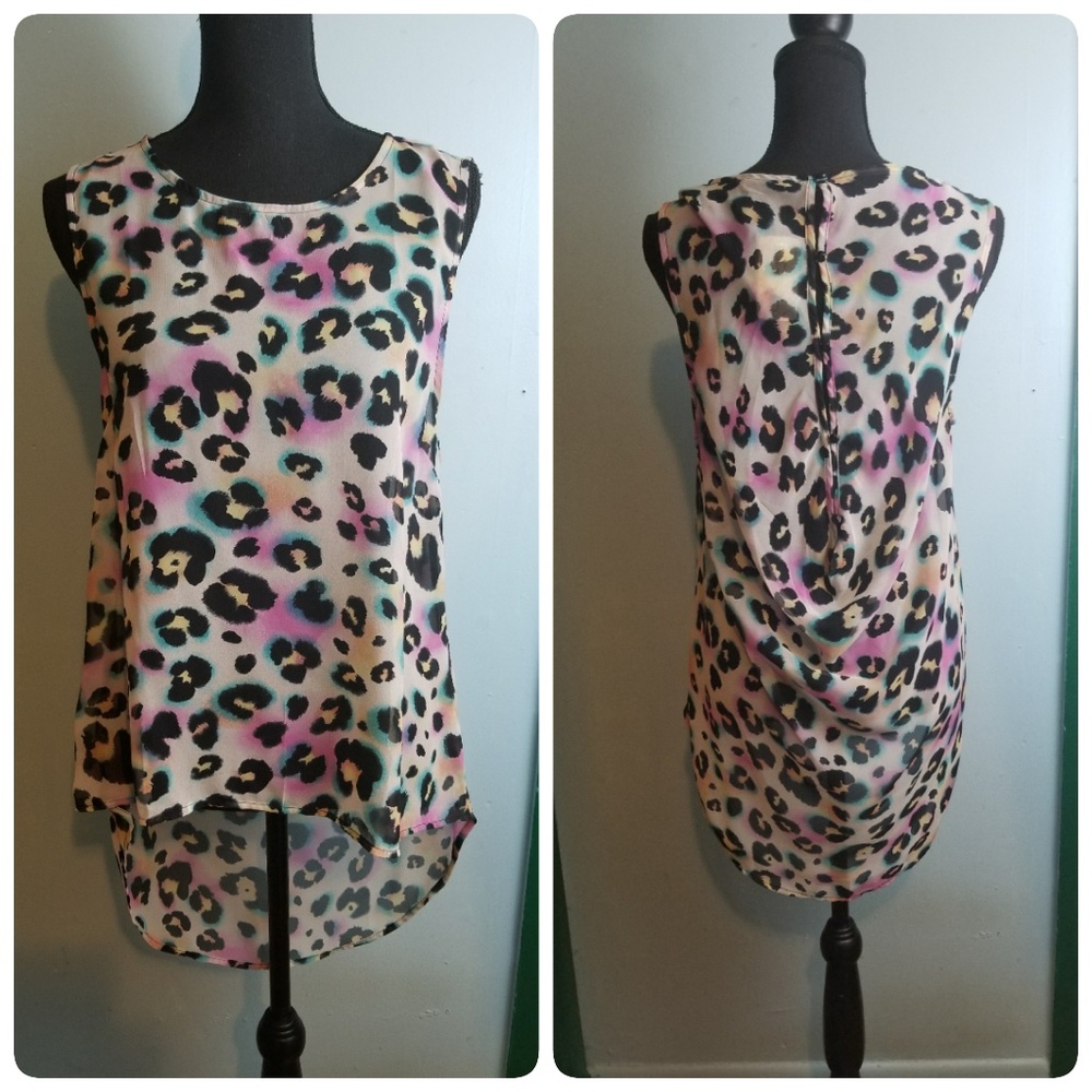 Cheetah Print HiLo Top